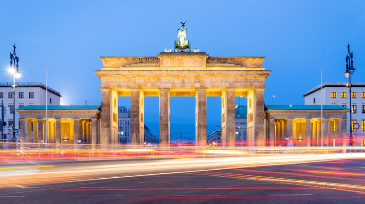 Central Europe: what percentage of foreign views originate from Germany?